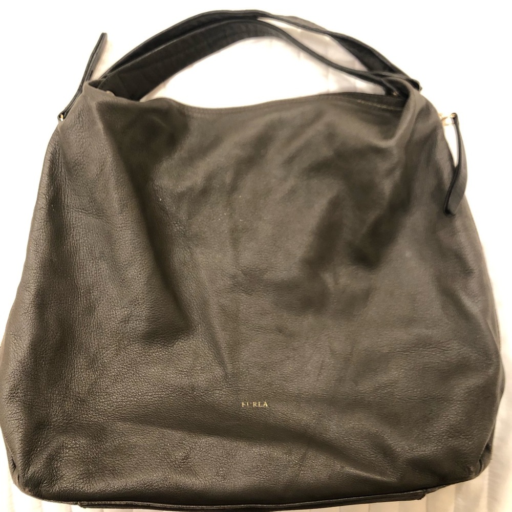 Authentic Furla grey with gold interior